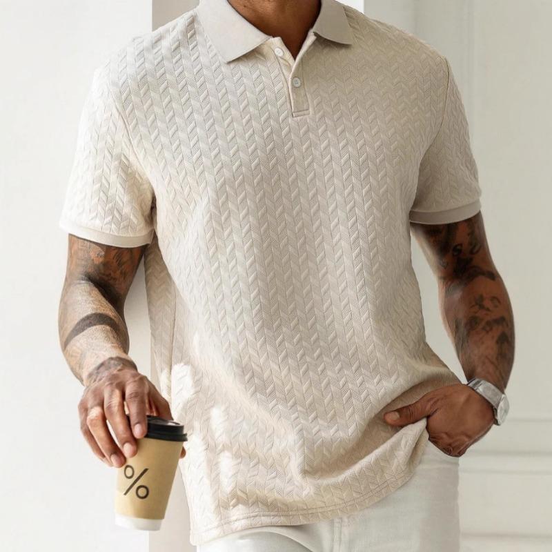 Men s Beige Textured Pattern Polo Shirt Short Sleeve Collared Casual Daily Top S бежевий
Men s Beige Textured Pattern Polo Shirt Short Sleeve Collared Casual Daily Top S бежевий