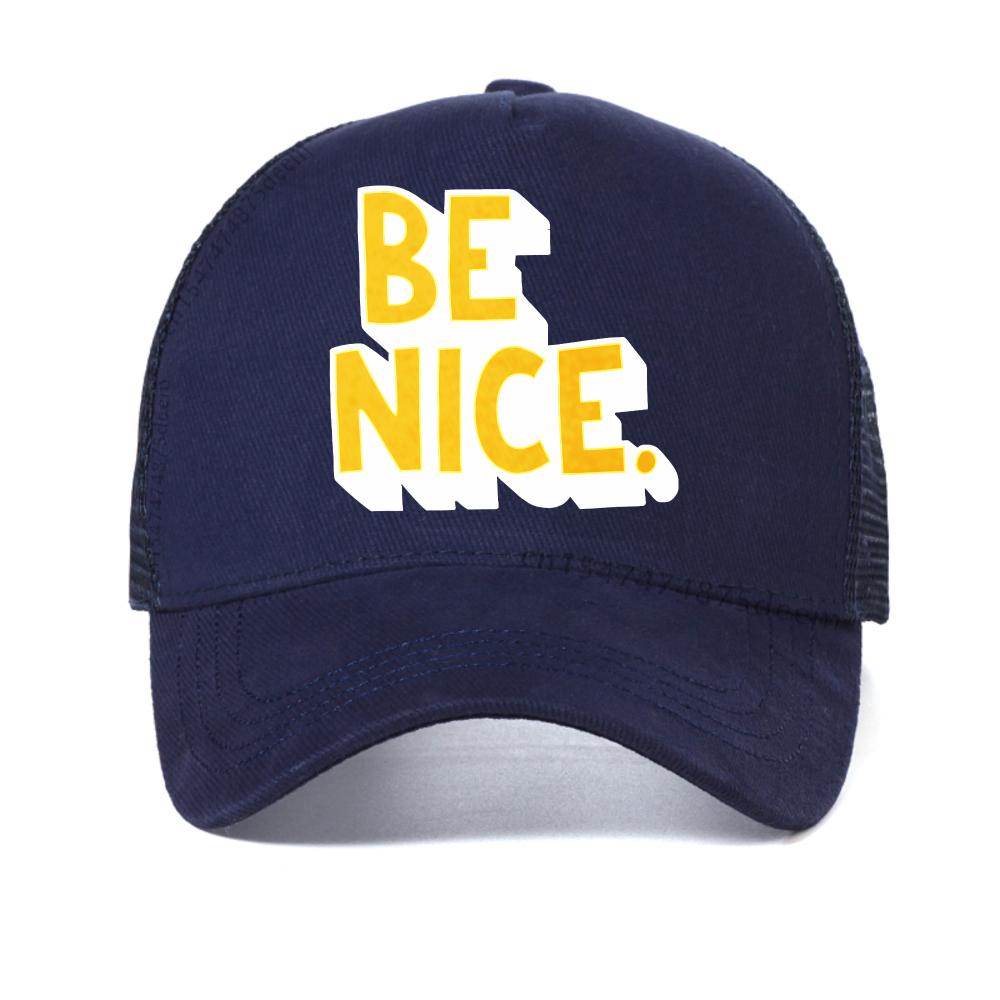 Be Nice print baseball cap With Funny Sayings Unisex Summer sun hat fashion causal adjustable mesh Trucker hats snapback hat Adjustable темно-синього кольору
Be Nice print baseball cap With Funny Sayings Unisex Summer sun hat fashion causal adjustable mesh Trucker hats snapback hat Adjustable темно-синього кольору