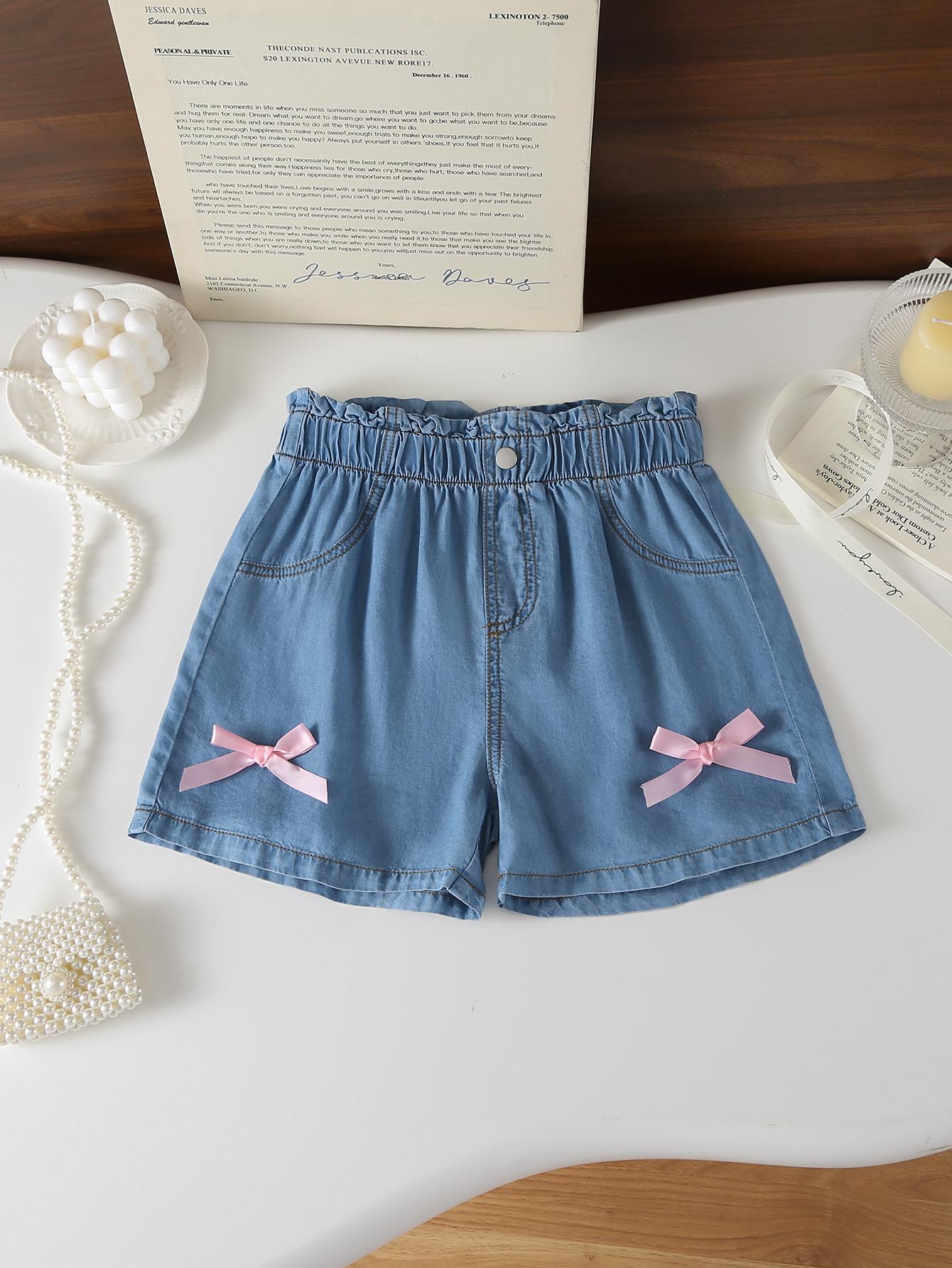 Girls Cute & Sweet Summer Casual Outdoor Shorts — Soft, Comfortable Tencel with Bow Accent (Single Item) 8Y средний синий
Girls Cute & Sweet Summer Casual Outdoor Shorts — Soft, Comfortable Tencel with Bow Accent (Single Item) 8Y средний синий