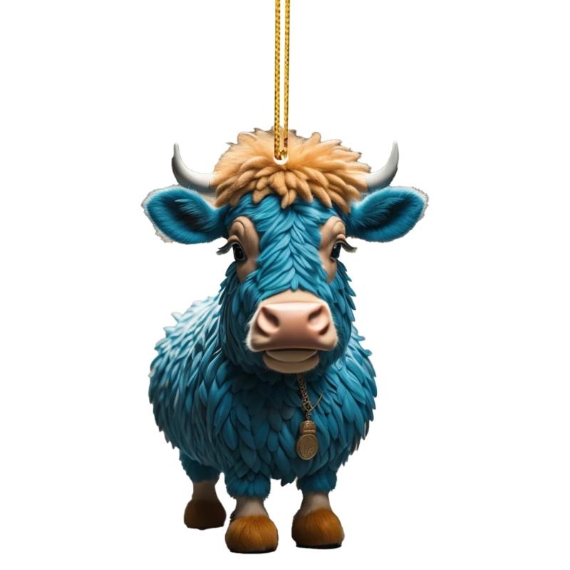 Whimsical Cartoon Cow Car Hangers Decors Car Pendant Bright Christmas Tree Ornament Add Touch of Cuteness to Holiday
Whimsical Cartoon Cow Car Hangers Decors Car Pendant Bright Christmas Tree Ornament Add Touch of Cuteness to Holiday