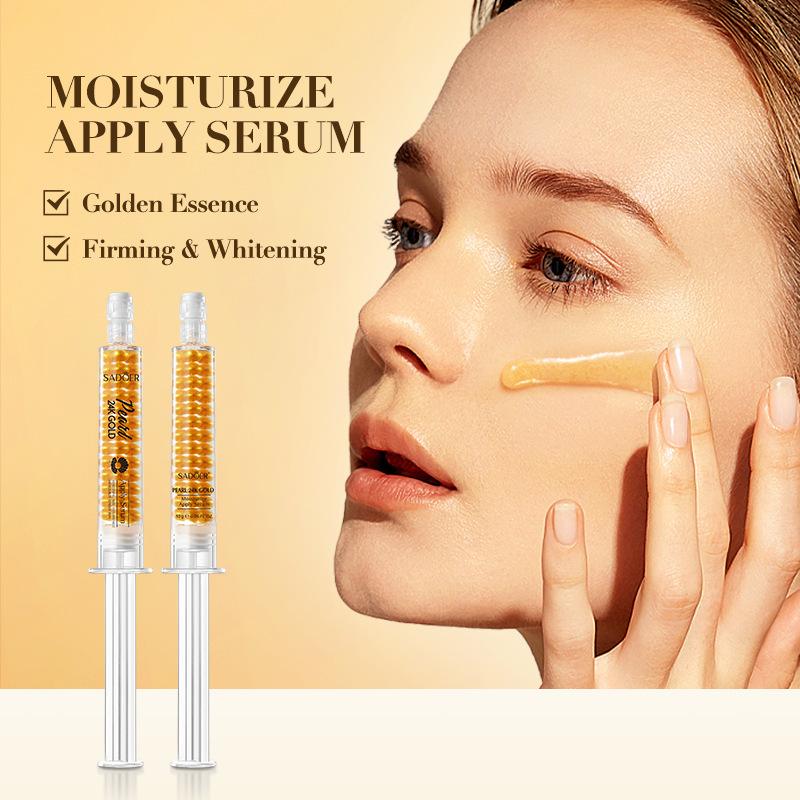 Сироватка для обличчя SADOER 24K Gold Pearl Collagen Water Light Serum Зволожуюча та зволожуюча 1pcs
Сироватка для обличчя SADOER 24K Gold Pearl Collagen Water Light Serum Зволожуюча та зволожуюча 1pcs