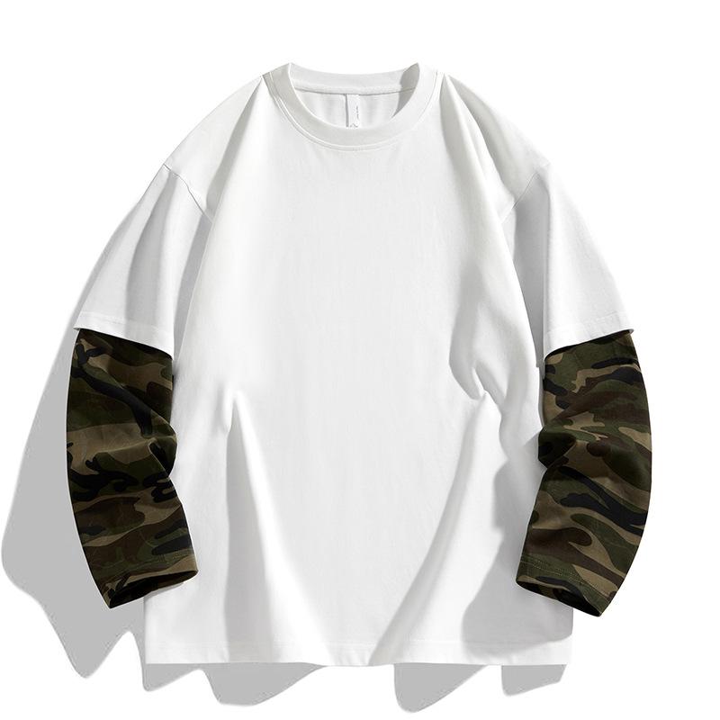 Two-Piece Camouflage Long-Sleeve Unisex Loose Fit T-Shirt - Spring/Autumn Round Neck Casual Top L
Two-Piece Camouflage Long-Sleeve Unisex Loose Fit T-Shirt - Spring/Autumn Round Neck Casual Top L
