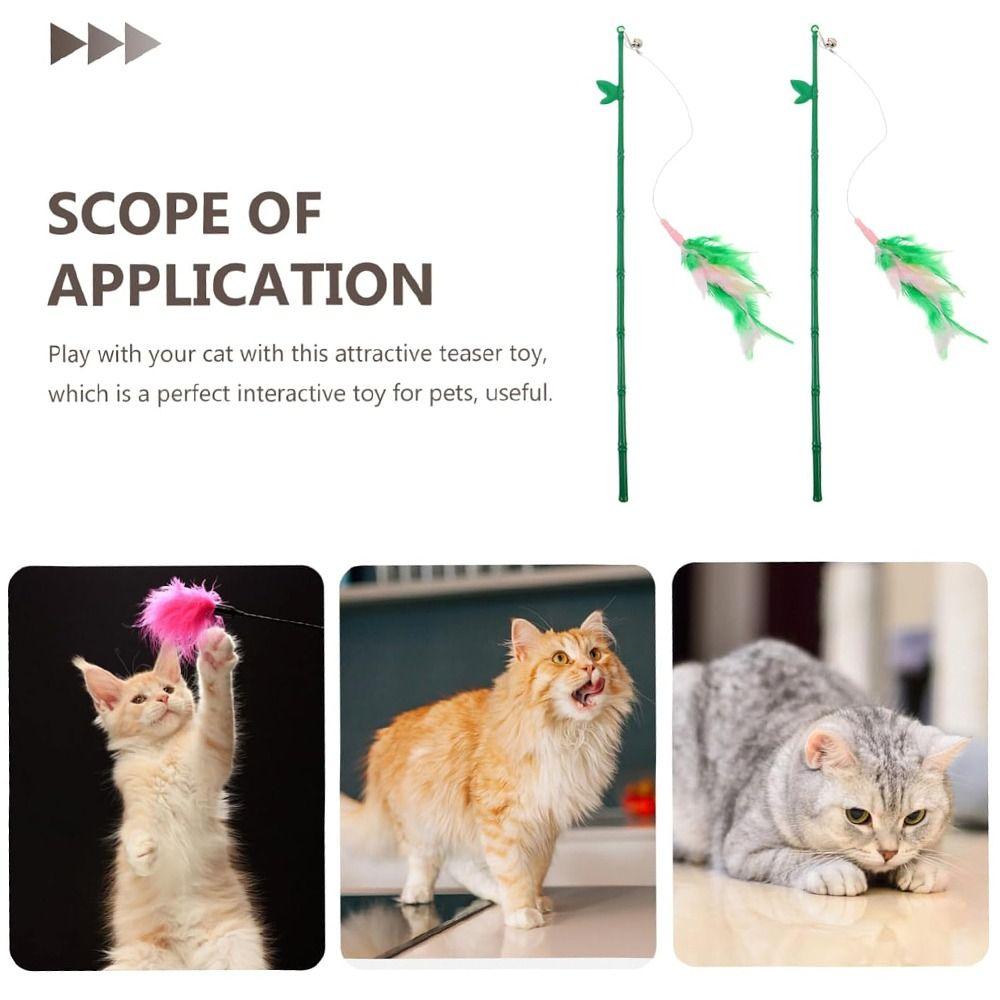 Plastic Cat Feathered Stick Toy Interactive Kitten Playing Fishing Pole Toy Cat Scratcher Toy
Plastic Cat Feathered Stick Toy Interactive Kitten Playing Fishing Pole Toy Cat Scratcher Toy