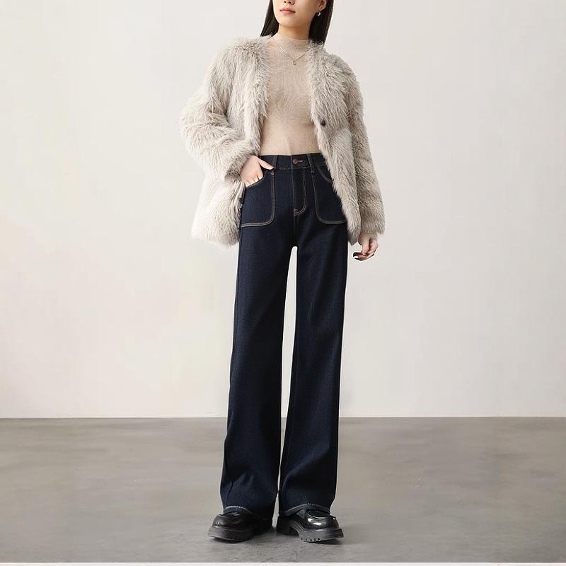 Women s Dark Blue Slim-Fit High-Waisted Jeans with Yellow Floral Design - Warm, Versatile, Straight-Leg for Winter 2025. 29
Women s Dark Blue Slim-Fit High-Waisted Jeans with Yellow Floral Design - Warm, Versatile, Straight-Leg for Winter 2025. 29