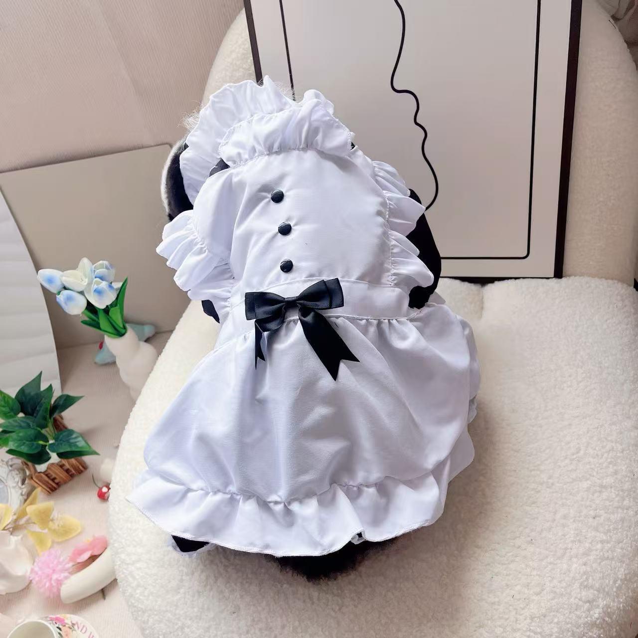 Medium to Large Dog Skirt Maid Outfit with Apron & Headdress - Cute Costume for Golden Retrievers, Samoyeds, Poodles M Chest 75cm Back Length 51cm
Medium to Large Dog Skirt Maid Outfit with Apron & Headdress - Cute Costume for Golden Retrievers, Samoyeds, Poodles M Chest 75cm Back Length 51cm