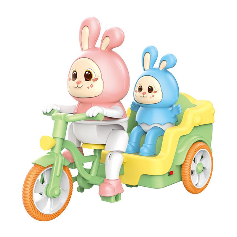 Tricycle-Riding Rabbit Musical Toy, Adorable Baby And Mom Rabbit Toy, Electric Tricycle Toy With Simulated Cycling Movement
Tricycle-Riding Rabbit Musical Toy, Adorable Baby And Mom Rabbit Toy, Electric Tricycle Toy With Simulated Cycling Movement