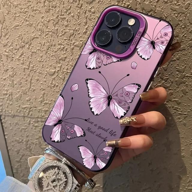 Модный чехол-бабочка черного фиолетового цвета IMD для iPhone 16 Pro Max 15 14 13 12 11 XS X XR 7 8 Plus SE 2020 с покрытием For iphone14
Модный чехол-бабочка черного фиолетового цвета IMD для iPhone 16 Pro Max 15 14 13 12 11 XS X XR 7 8 Plus SE 2020 с покрытием For iphone14