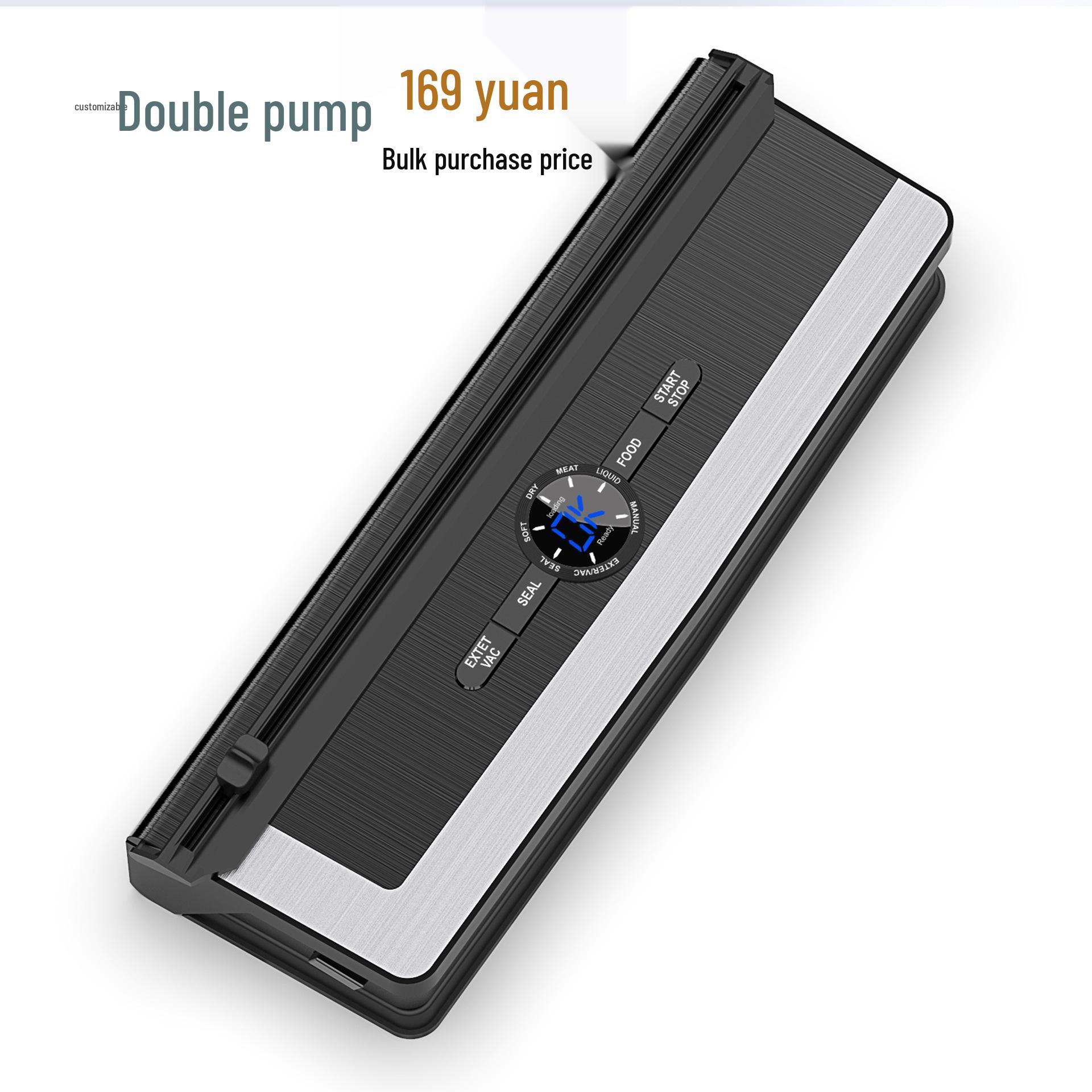 Automatic Touch-Button Vacuum Sealer for Dry/Wet Use with Dual-Function Packaging AU standard, English manual + 5 vacuum bags чёрный
Automatic Touch-Button Vacuum Sealer for Dry/Wet Use with Dual-Function Packaging AU standard, English manual + 5 vacuum bags чёрный