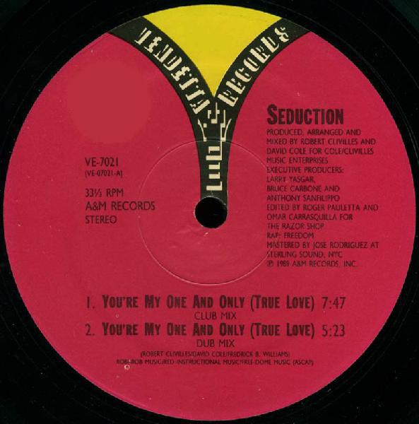 12inch Record SEDUCTION - You re My One And Only (True Love) VE7021 Vendetta Record 1989 US Dance & Electronica Used
12inch Record SEDUCTION - You re My One And Only (True Love) VE7021 Vendetta Record 1989 US Dance & Electronica Used