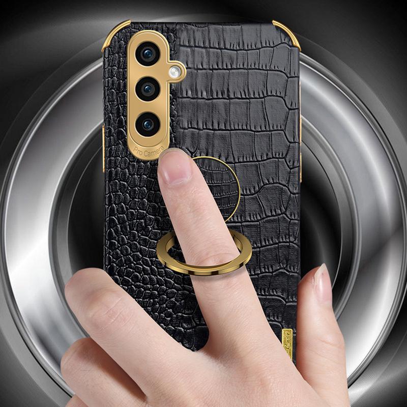 For Samsung Galaxy A15 4G/5G Case Crocodile Texture Electroplated Phone Cover with Kickstand Black
For Samsung Galaxy A15 4G/5G Case Crocodile Texture Electroplated Phone Cover with Kickstand Black