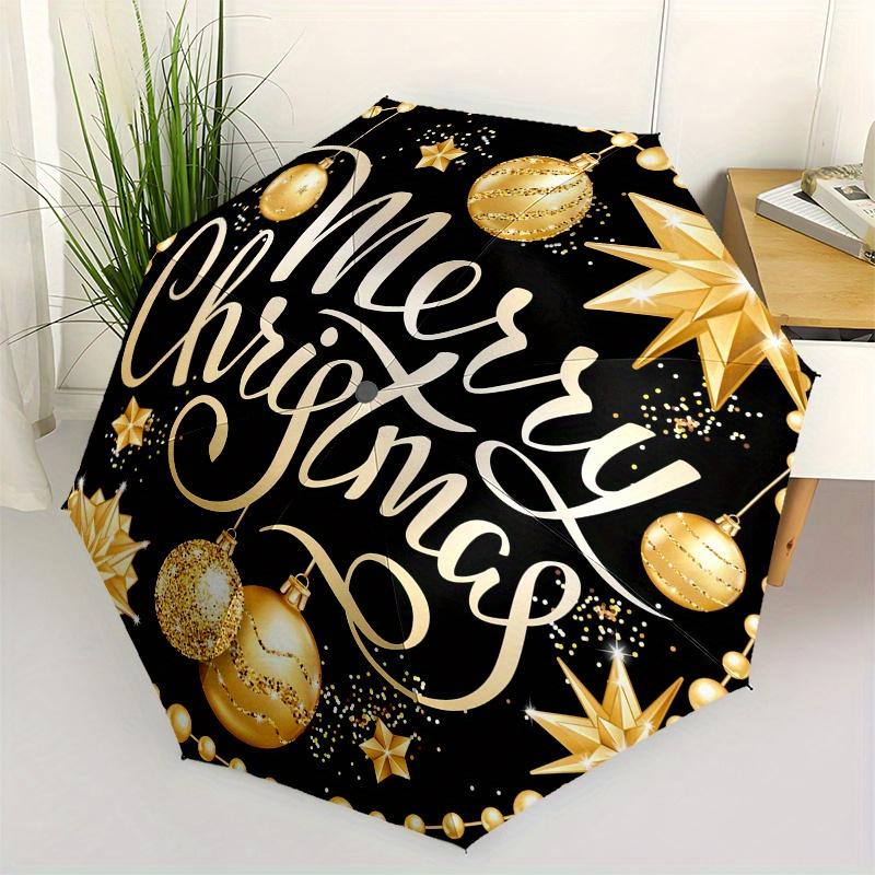 Merry ChristmasGold Glitter Ornament SetUmbrella, Portable 3-Fold Compact Umbrella,Christmas Gift ES424
Merry ChristmasGold Glitter Ornament SetUmbrella, Portable 3-Fold Compact Umbrella,Christmas Gift ES424
