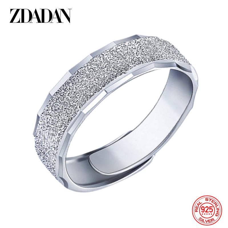 925 Sterling Silver 6MM Frosted Adjustable Finger Ring for Men Women Fashion Jewelry срібний
925 Sterling Silver 6MM Frosted Adjustable Finger Ring for Men Women Fashion Jewelry срібний