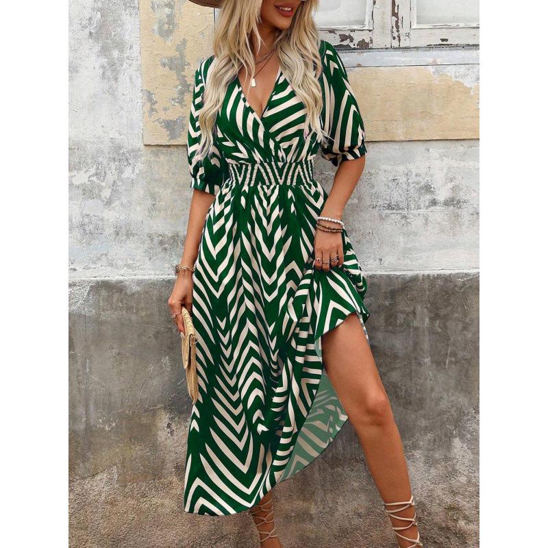 Bohemian Color Block Ruffle Waist Flare Maxi Skirt M зелений
Bohemian Color Block Ruffle Waist Flare Maxi Skirt M зелений