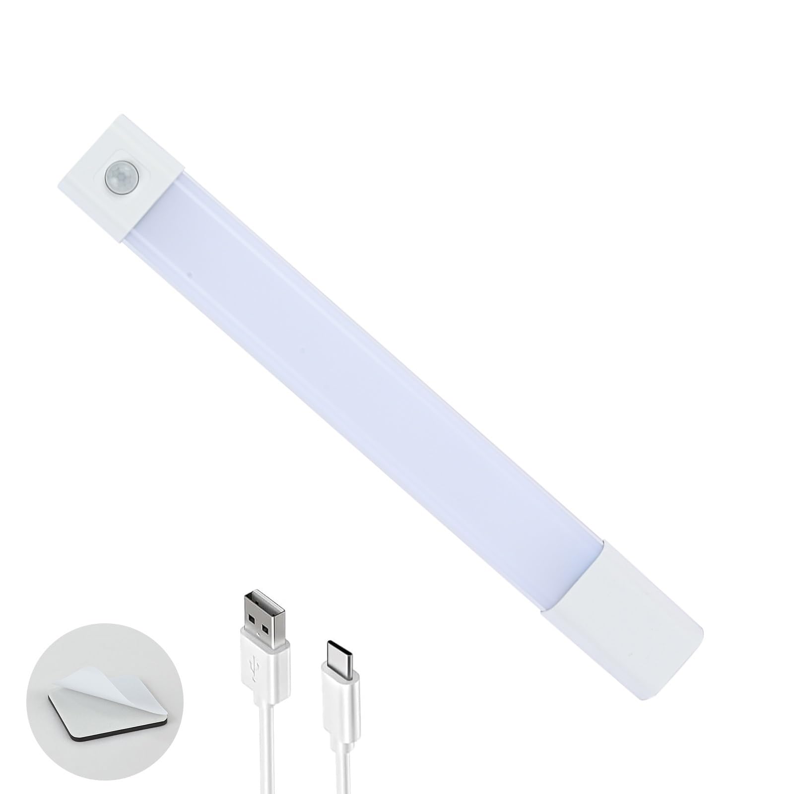 Wataku Jinkan Teacher 20cm x Motion Indoor USB Automatic Stepless 3 Color Night Night Light Bulb Daylight Daylight Energy For Cabinet Kitchens Light, білий
Wataku Jinkan Teacher 20cm x Motion Indoor USB Automatic Stepless 3 Color Night Night Light Bulb Daylight Daylight Energy For Cabinet Kitchens Light, білий