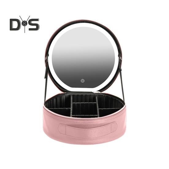 Дорожная косметичка с зеркалом с подсветкой, перезаряжаемая светодиодная косметичка-органайзер с регулируемыми разделителями, портативный футляр для косметики розовый
Дорожная косметичка с зеркалом с подсветкой, перезаряжаемая светодиодная косметичка-органайзер с регулируемыми разделителями, портативный футляр для косметики розовый