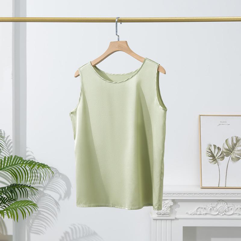 Женская шелковая майка без рукавов - Тутовый шелк, Круглый вырез, Однотонная, Простой стиль Medium яблочный зеленый
Женская шелковая майка без рукавов - Тутовый шелк, Круглый вырез, Однотонная, Простой стиль Medium яблочный зеленый