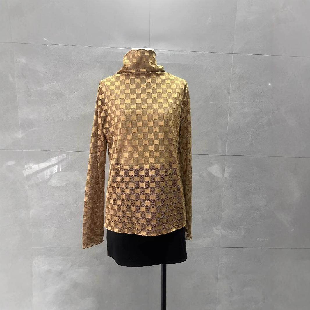 European Checkered Mesh Women s Slimming Top - Autumn Fashion Versatile T-shirt XL (approx. 62.5 kg)
European Checkered Mesh Women s Slimming Top - Autumn Fashion Versatile T-shirt XL (approx. 62.5 kg)