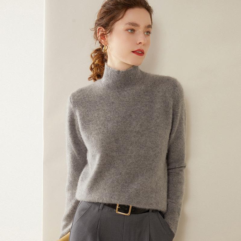 Gray Women s Cashmere Semi-High Neck Sweater - Thickened Wool Knit for Autumn and Winter XXL
Gray Women s Cashmere Semi-High Neck Sweater - Thickened Wool Knit for Autumn and Winter XXL