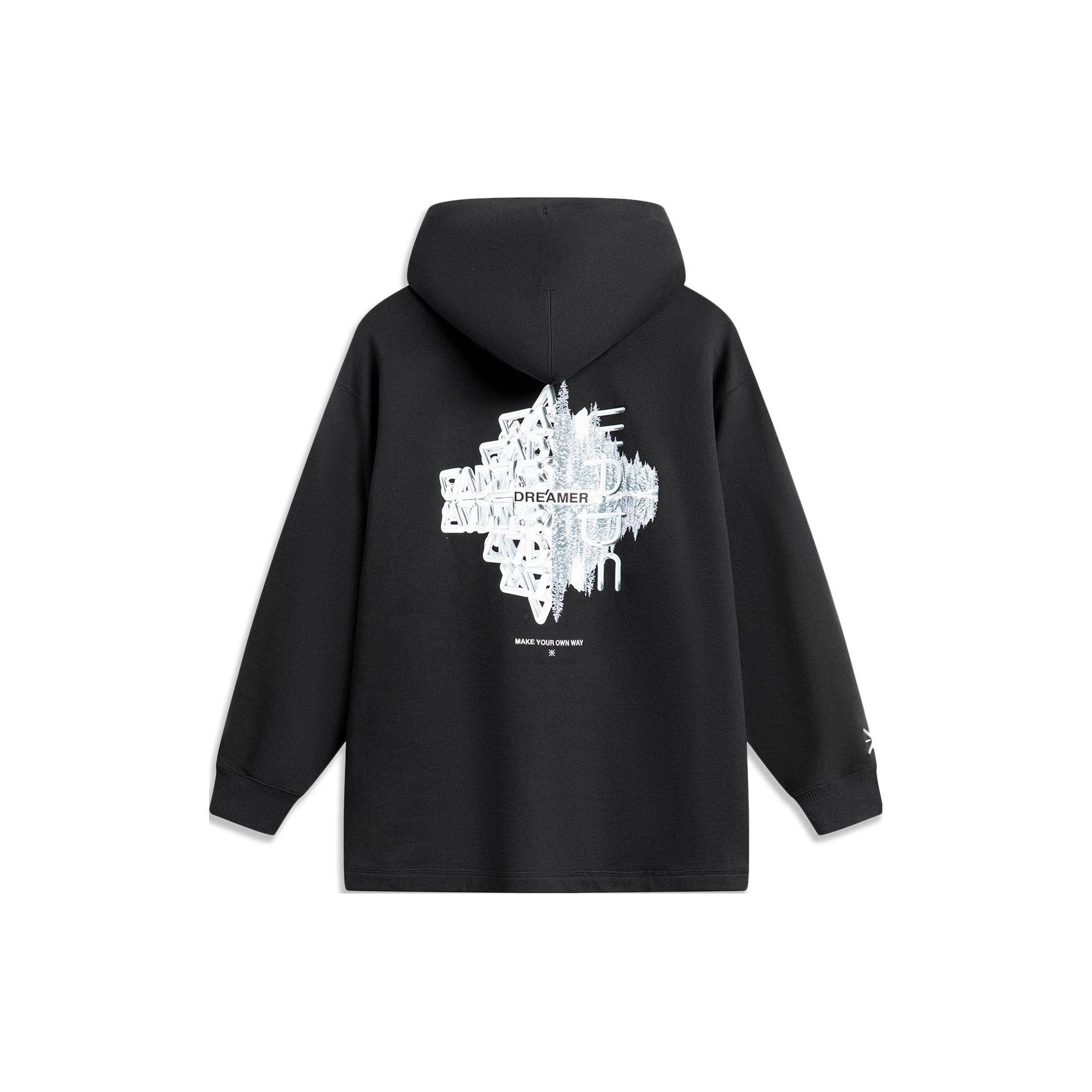 Li Ning X Cyril Artist Collaboration Series Dreamer Theme Letter Pattern Fleece Hoodie Unisex Hoodies Black AWDTB77-1 XL
Li Ning X Cyril Artist Collaboration Series Dreamer Theme Letter Pattern Fleece Hoodie Unisex Hoodies Black AWDTB77-1 XL