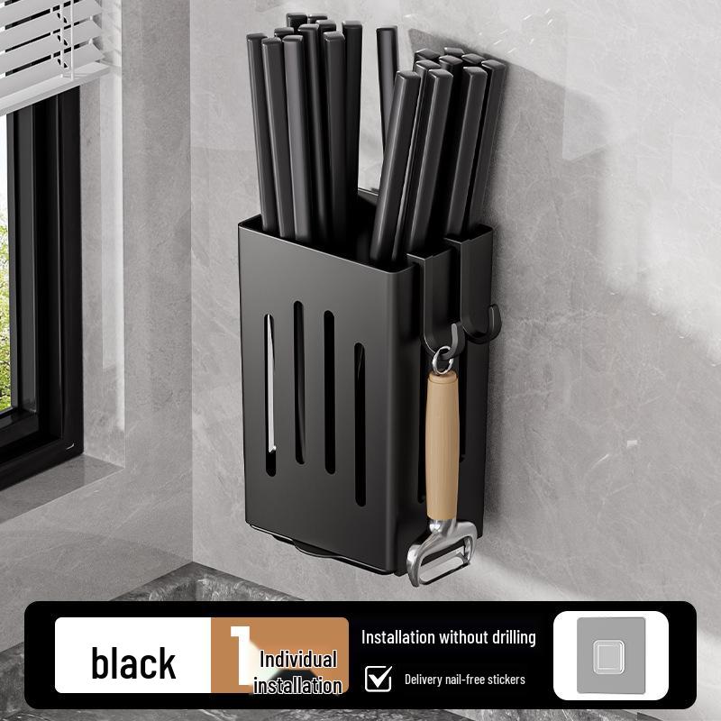 Wall-Mounted No-Drill Draining Chopstick & Spoon Holder
Wall-Mounted No-Drill Draining Chopstick & Spoon Holder