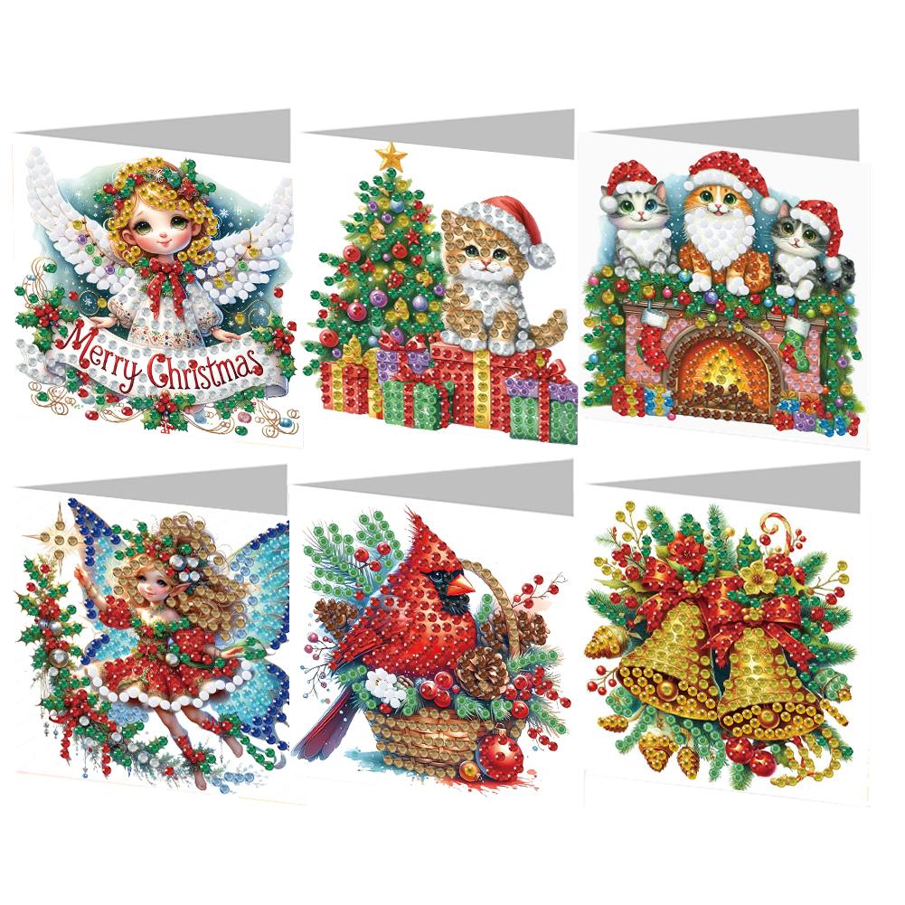 6Pcs Merry Christmas DIY Diamond Painting Card Rhinestone Painting Card Kit Diamond Daily Wish Card for Family Friends Gift
6Pcs Merry Christmas DIY Diamond Painting Card Rhinestone Painting Card Kit Diamond Daily Wish Card for Family Friends Gift