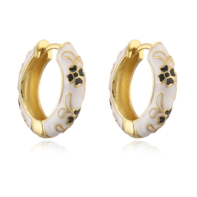 HECHENG,Vintage Seven Colour Enamel Cherry Blossom Pattern Earrings Women s Gold Plated Round Earrings 1 Pair
HECHENG,Vintage Seven Colour Enamel Cherry Blossom Pattern Earrings Women s Gold Plated Round Earrings 1 Pair
