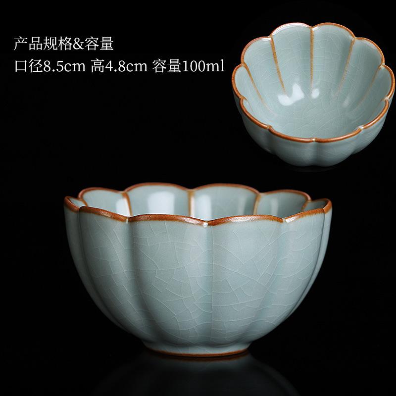1PCS ceramic sky blue Ru kiln master cup new Chinese style tea tasting single silver hand-painted ceramic tea set 100ml
1PCS ceramic sky blue Ru kiln master cup new Chinese style tea tasting single silver hand-painted ceramic tea set 100ml