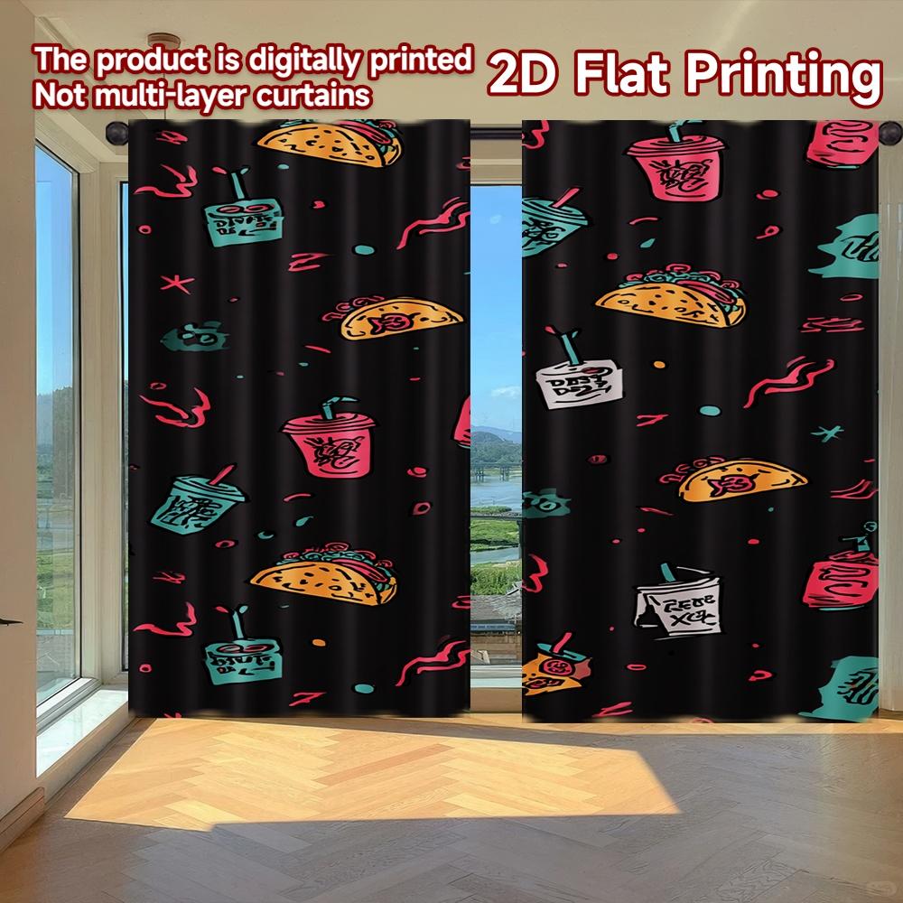Flat Printing Curtains Without Rod Food Drink Celebration Design April Fools Is Day Holiday Digital Curtain Set Of 2 Made Polyester Washable W100*H70(CM)-Grommet top&1PCS
Flat Printing Curtains Without Rod Food Drink Celebration Design April Fools Is Day Holiday Digital Curtain Set Of 2 Made Polyester Washable W100*H70(CM)-Grommet top&1PCS