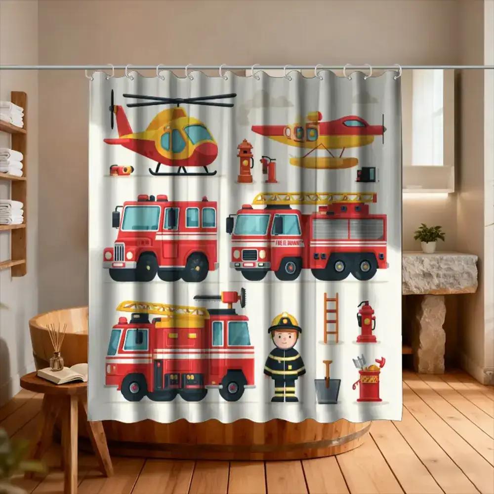 1Pc Bathroom Shower Curtain, International Firefighters Games, Disaster Prevention Day Shower Curtain, Includes 12 Hooks, 70.87* W60H190(CM)-1 Pcs
1Pc Bathroom Shower Curtain, International Firefighters Games, Disaster Prevention Day Shower Curtain, Includes 12 Hooks, 70.87* W60H190(CM)-1 Pcs