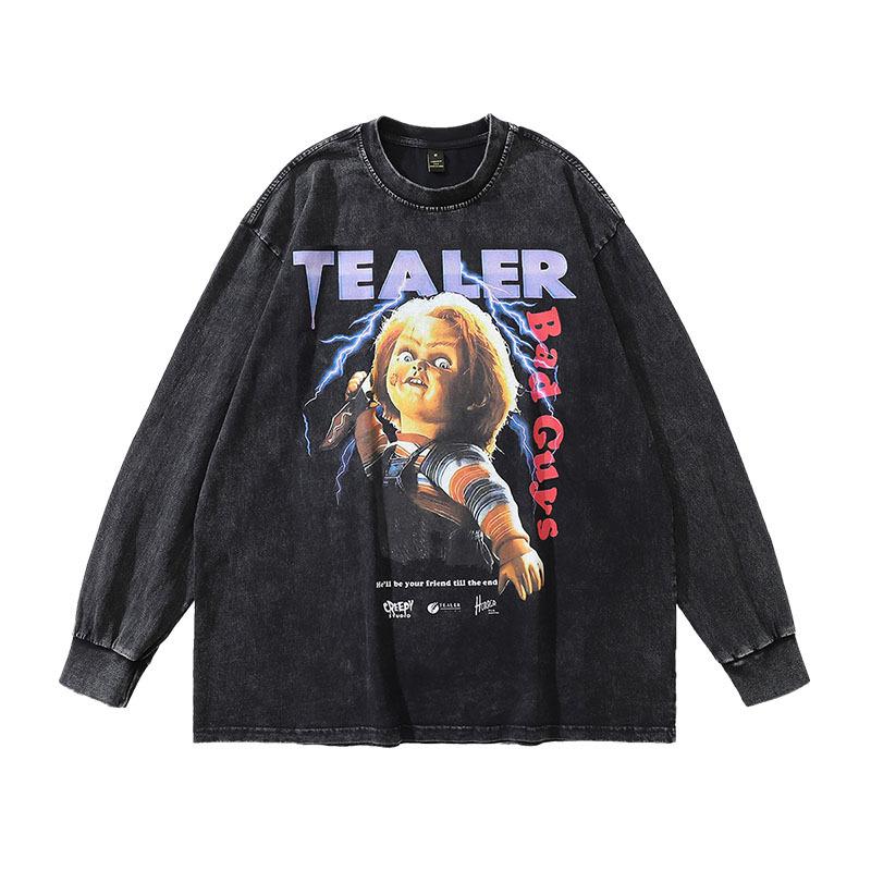 European And American High Street Spoof Print Vintage Hip Hop Retro Wind Wash Water Round Neck Long Sleeve Bottoming T-Shirt Men And Women XXL
European And American High Street Spoof Print Vintage Hip Hop Retro Wind Wash Water Round Neck Long Sleeve Bottoming T-Shirt Men And Women XXL
