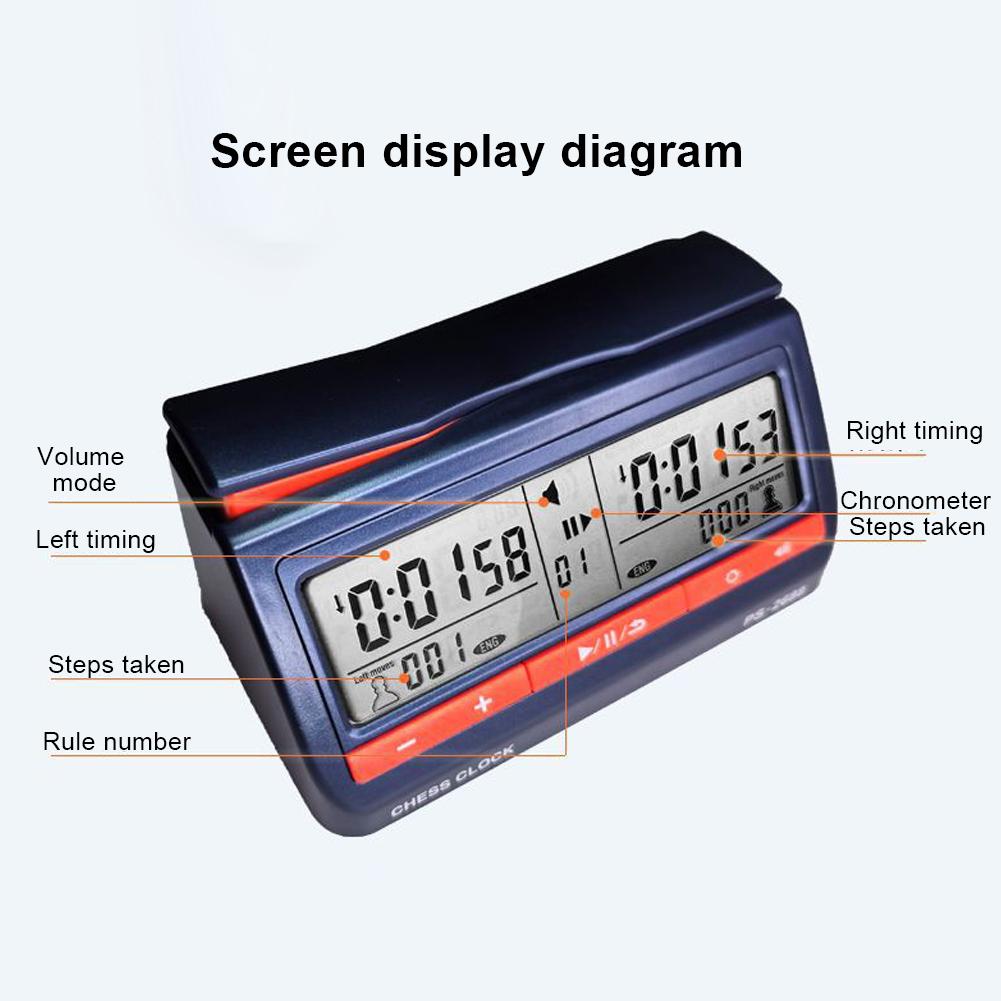 Chess Games Timer Multifunctional Chess Clock Hour Meter Stopwatch with Delayed Countdown Function for Family Personal Use China Mainland
Chess Games Timer Multifunctional Chess Clock Hour Meter Stopwatch with Delayed Countdown Function for Family Personal Use China Mainland