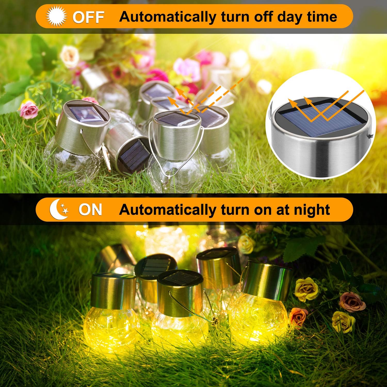6 Pack Solar Outdoor Lights Decorative Waterproof Hanging Solar Garden Lights for Yard Patio Fence Tree Umbrella Holiday Decor 6PCS
6 Pack Solar Outdoor Lights Decorative Waterproof Hanging Solar Garden Lights for Yard Patio Fence Tree Umbrella Holiday Decor 6PCS