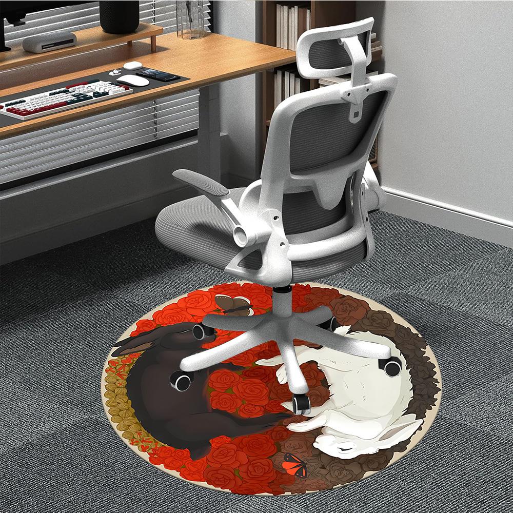 1pc Rabbit Yin Yang Chair Carpet for Office, Round Non Slip Durable Large Size Office Carpet, Suitable for Office 80cm
1pc Rabbit Yin Yang Chair Carpet for Office, Round Non Slip Durable Large Size Office Carpet, Suitable for Office 80cm