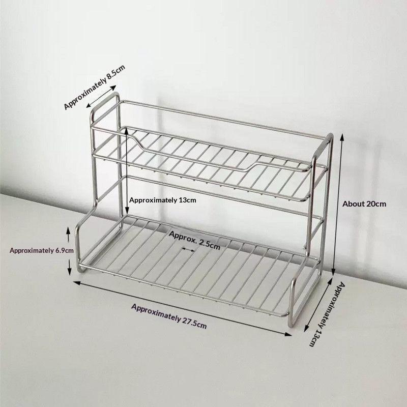 Minimalist Double-layer Storage Rack for Bathroom Sink for Storing Cosmetics Shower Gel Toiletries, Drainage Rack Storage Rack срібний
Minimalist Double-layer Storage Rack for Bathroom Sink for Storing Cosmetics Shower Gel Toiletries, Drainage Rack Storage Rack срібний