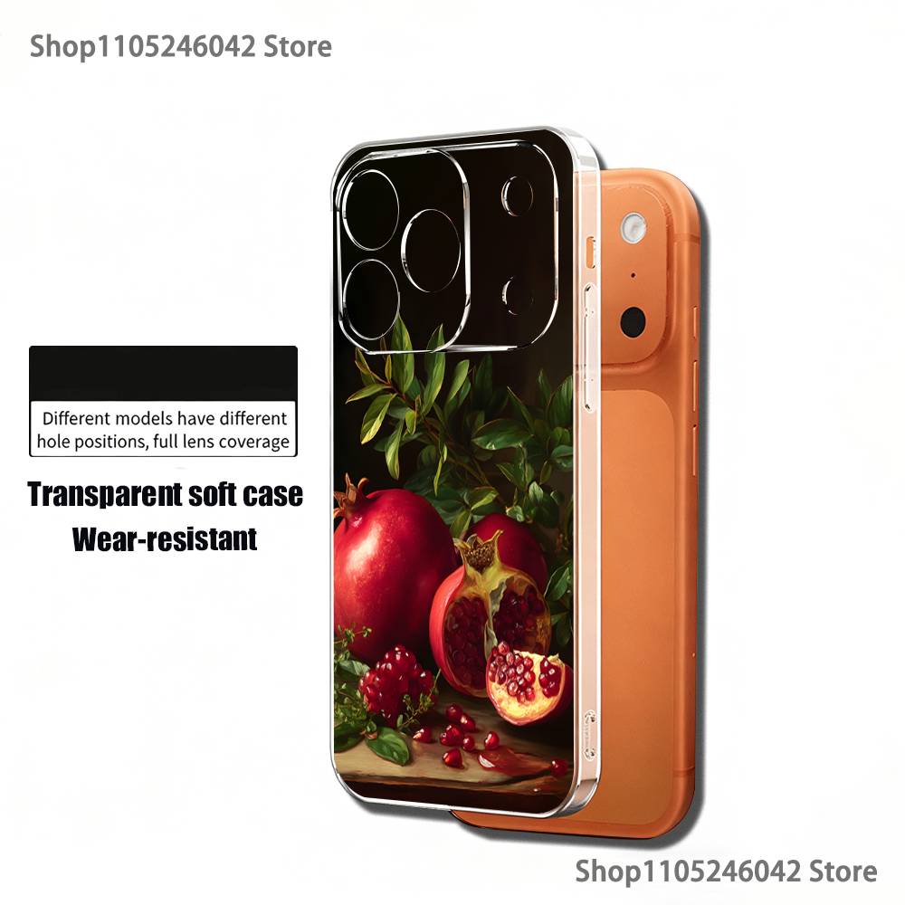 Cute pomegranate Transport Phone Case For iPhone 17,16,15,14,13,12,11,Pro,XS,Max,XR,Plus,E,SE4,Mini Shockproof Soft Cover iPhone16
Cute pomegranate Transport Phone Case For iPhone 17,16,15,14,13,12,11,Pro,XS,Max,XR,Plus,E,SE4,Mini Shockproof Soft Cover iPhone16