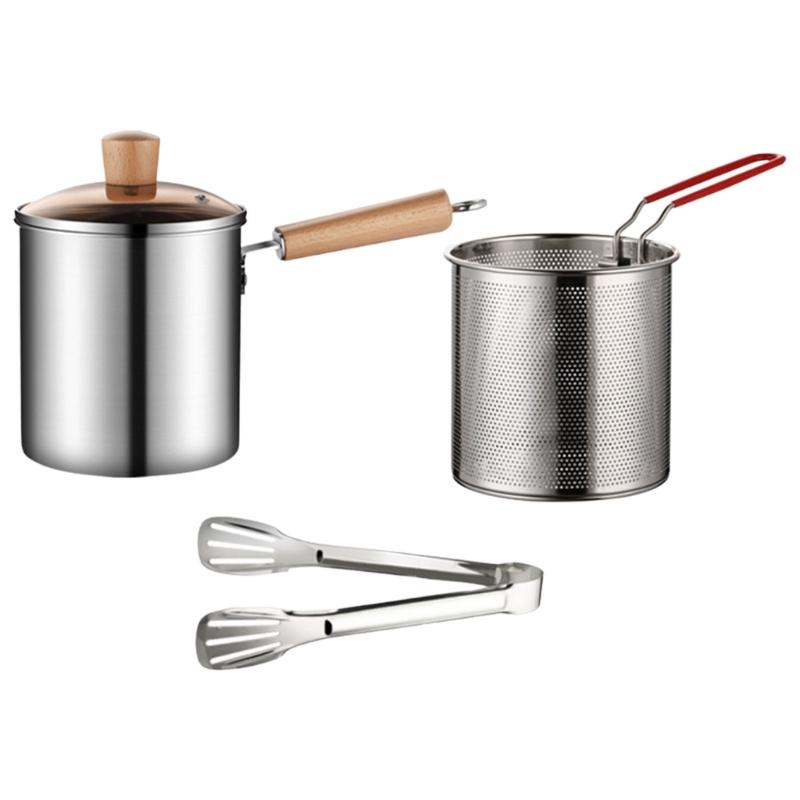 Oil Fryers Pot With Detachable Basket Stainless Steel Deep Fryers Frying Baking Pastry Tools Kitchen Cookware Easy to Use 1
Oil Fryers Pot With Detachable Basket Stainless Steel Deep Fryers Frying Baking Pastry Tools Kitchen Cookware Easy to Use 1