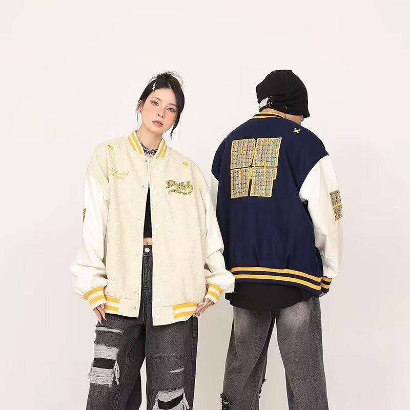 American Raglan Color Block Embroidered Baseball Jacket for Autumn/Winter XL: 155-165cm (61-66 kg)
American Raglan Color Block Embroidered Baseball Jacket for Autumn/Winter XL: 155-165cm (61-66 kg)