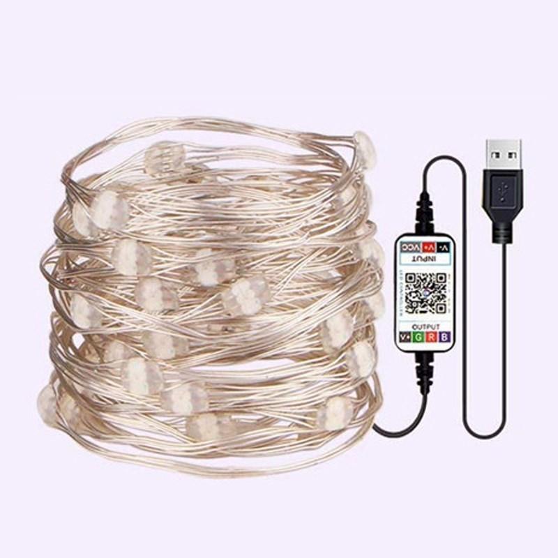 USB Bluetooth-compatible APP Control RGB Color LED String Light Copper Wire Fairy String Light Home Decor 10 meters 100 lights
USB Bluetooth-compatible APP Control RGB Color LED String Light Copper Wire Fairy String Light Home Decor 10 meters 100 lights