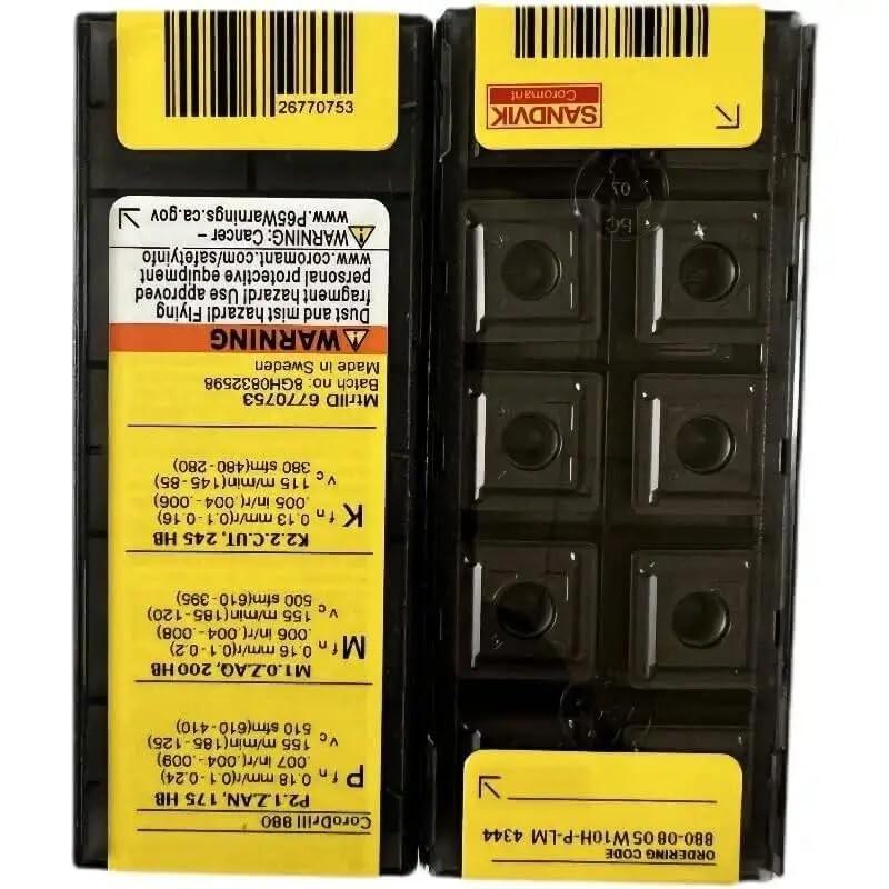 Original Sandvik / 880-0805W10H-P-LM 4344 / CNC lathe carbide blade 10 PCS
Original Sandvik / 880-0805W10H-P-LM 4344 / CNC lathe carbide blade 10 PCS