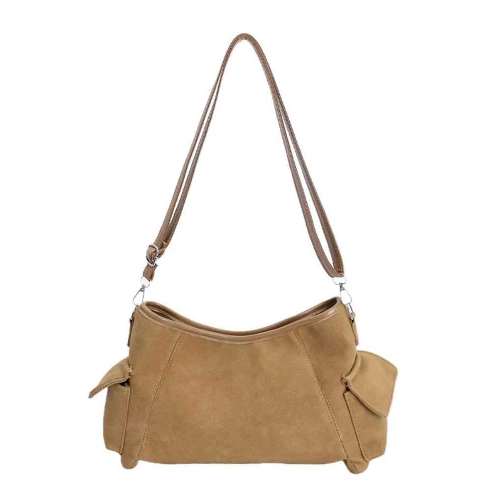 Simple Suede Leather Shoulder Bag Multi-pocket Adjustable Shoulder Strap Underarm Bag Large Capacity Shopping Handbag Women хаки
Simple Suede Leather Shoulder Bag Multi-pocket Adjustable Shoulder Strap Underarm Bag Large Capacity Shopping Handbag Women хаки