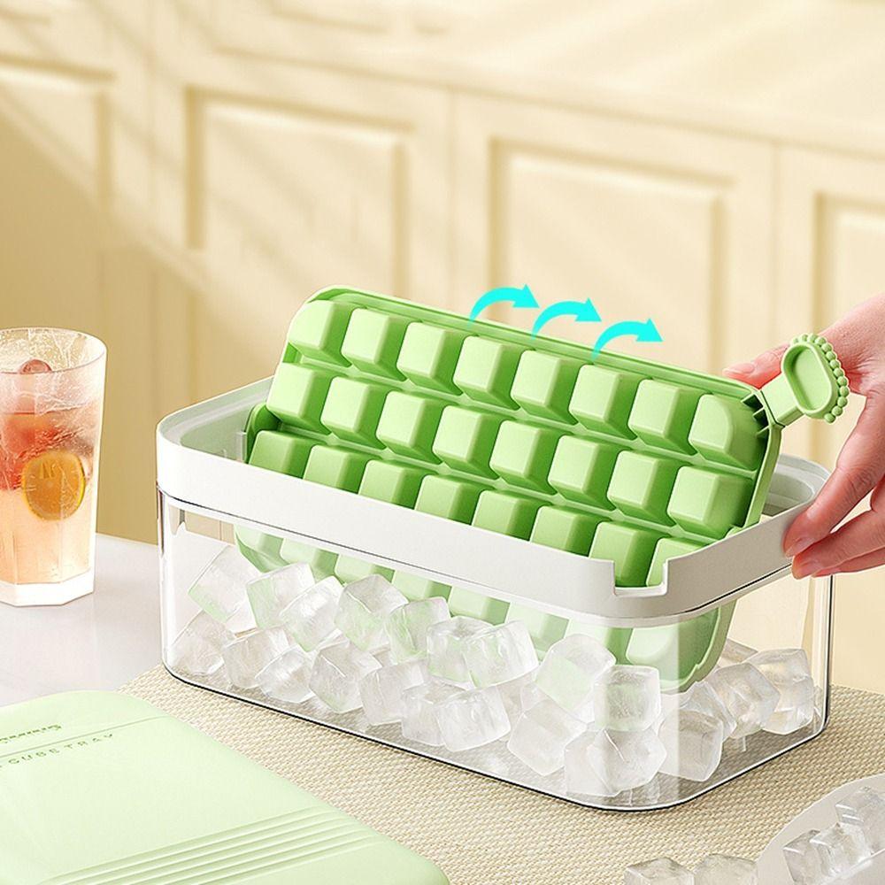 Flip Ice Mould Storage Box Large Capacity Ice Cube Molds Durable 32 Grids Ice Cube Tray DIY зелений
Flip Ice Mould Storage Box Large Capacity Ice Cube Molds Durable 32 Grids Ice Cube Tray DIY зелений