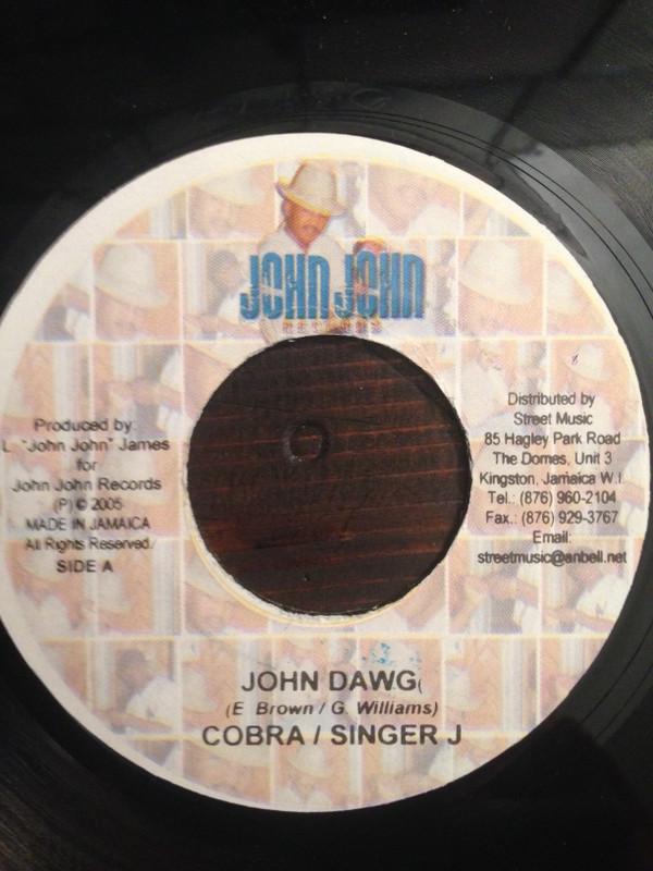 7inch Record MAD COBRA & SINGER J - John Dawg NONE John John Recor 2005 Jamaica Reggae, Ska & Dub Used
7inch Record MAD COBRA & SINGER J - John Dawg NONE John John Recor 2005 Jamaica Reggae, Ska & Dub Used