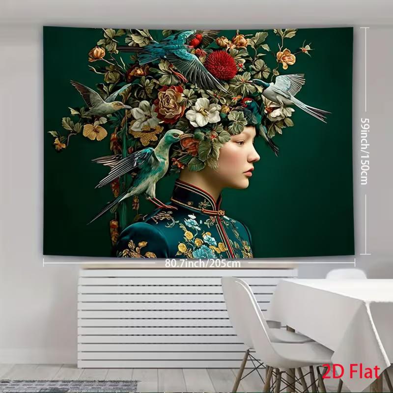 2D Flat Printing Traditional Style Woman with Flowers Wall Tapestry 47.2x31.5inch/120*80cm
2D Flat Printing Traditional Style Woman with Flowers Wall Tapestry 47.2x31.5inch/120*80cm