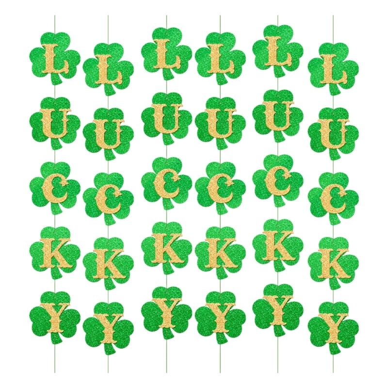 Pack of 6 Quick Install Shamrock Lucky Decoration Green Holiday Garlands for Easy Patricks Day Setups and Celebration 1
Pack of 6 Quick Install Shamrock Lucky Decoration Green Holiday Garlands for Easy Patricks Day Setups and Celebration 1