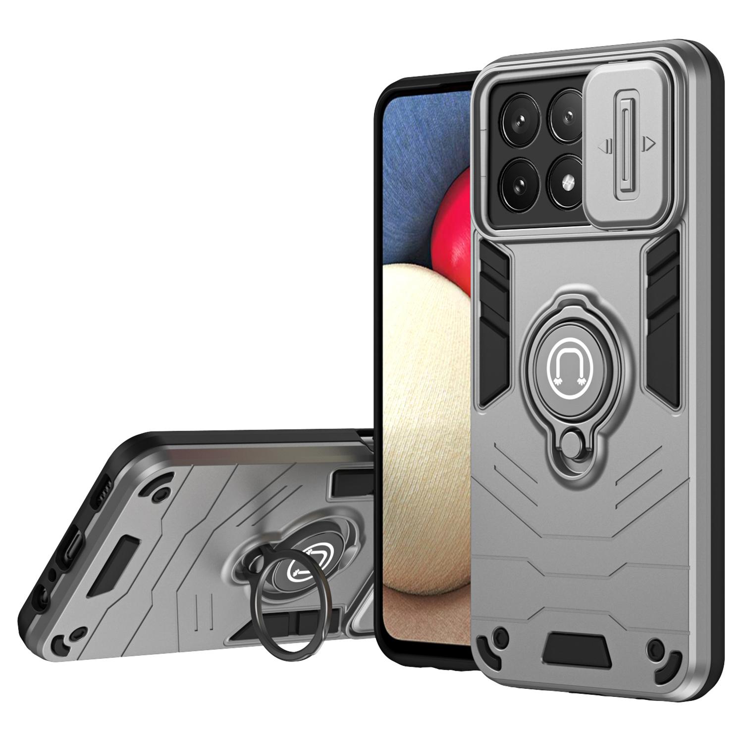 For Xiaomi Poco X6 Pro 5G/Redmi K70E 5G Case Slide Camera Lid PC+TPU Ring Kickstand Phone Cover Grey
For Xiaomi Poco X6 Pro 5G/Redmi K70E 5G Case Slide Camera Lid PC+TPU Ring Kickstand Phone Cover Grey