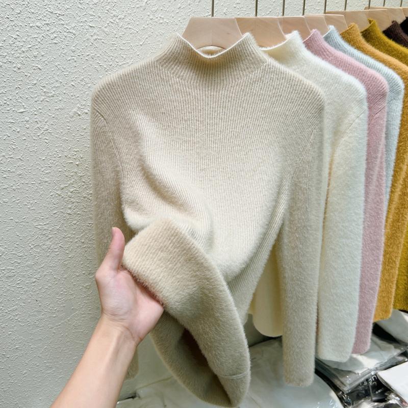 Зимний утолщенный флисовый женский свитер с высоким воротом, новый вязаный свободный топ, модный повседневный элегантный пуловер, женский свитер, одежда 1883 XL хаки
Зимний утолщенный флисовый женский свитер с высоким воротом, новый вязаный свободный топ, модный повседневный элегантный пуловер, женский свитер, одежда 1883 XL хаки