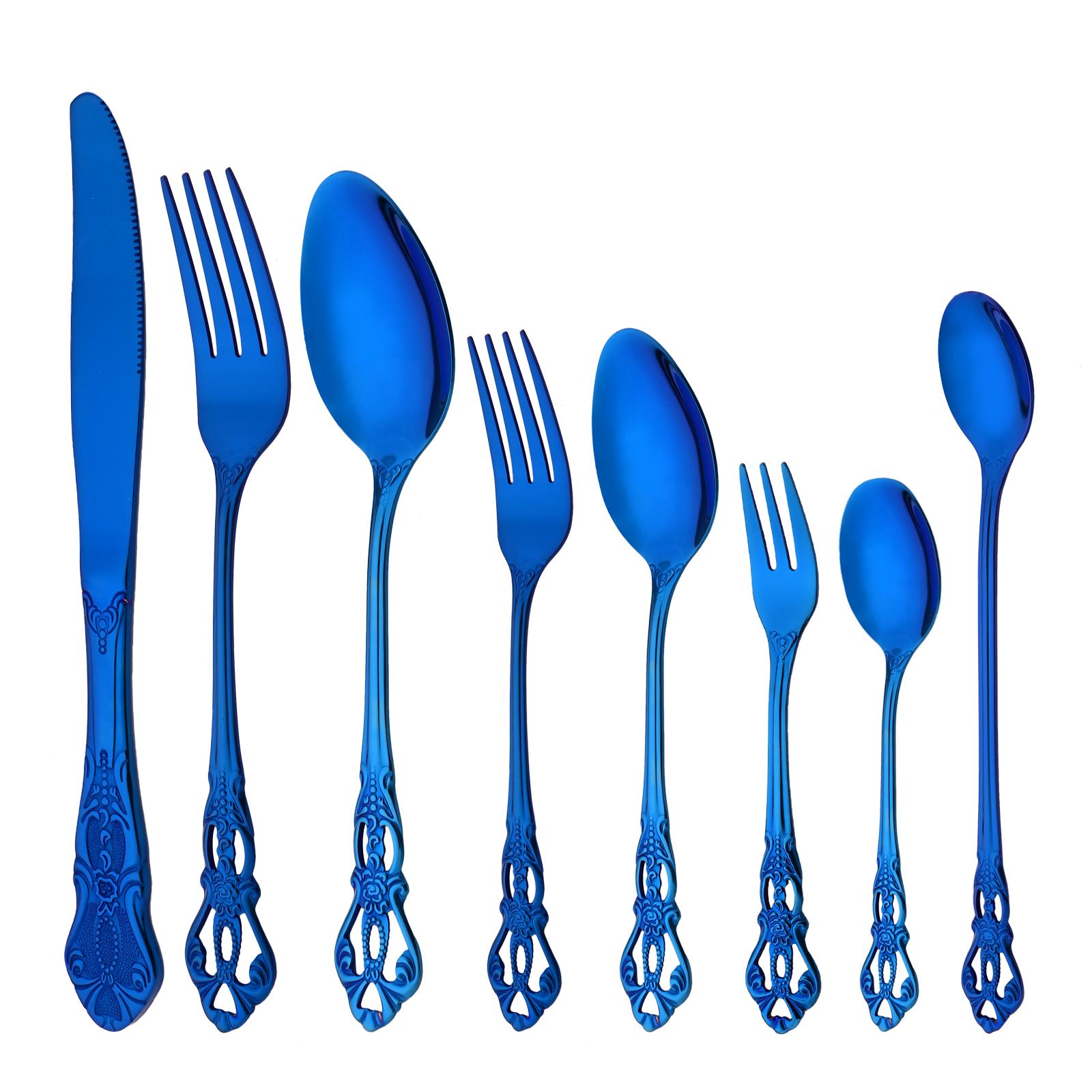 6/8/32 шт. блестящий синий набор посуды, зеркально полированная посуда из нержавеющей стали, набор столовых приборов, ножи, вилки, ложки, набор столовых приборов 8pcs for 1
6/8/32 шт. блестящий синий набор посуды, зеркально полированная посуда из нержавеющей стали, набор столовых приборов, ножи, вилки, ложки, набор столовых приборов 8pcs for 1