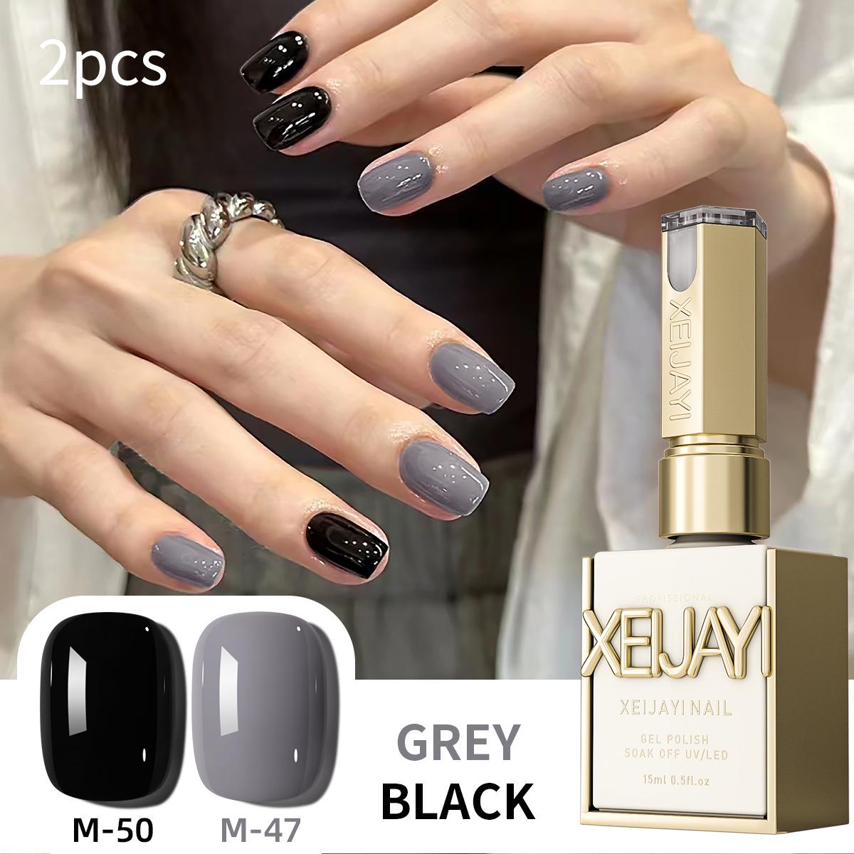 2025 Skin-Tone Enhancing Black Gray Gel Nail Polish Set with Color Block and Light Therapy
2025 Skin-Tone Enhancing Black Gray Gel Nail Polish Set with Color Block and Light Therapy