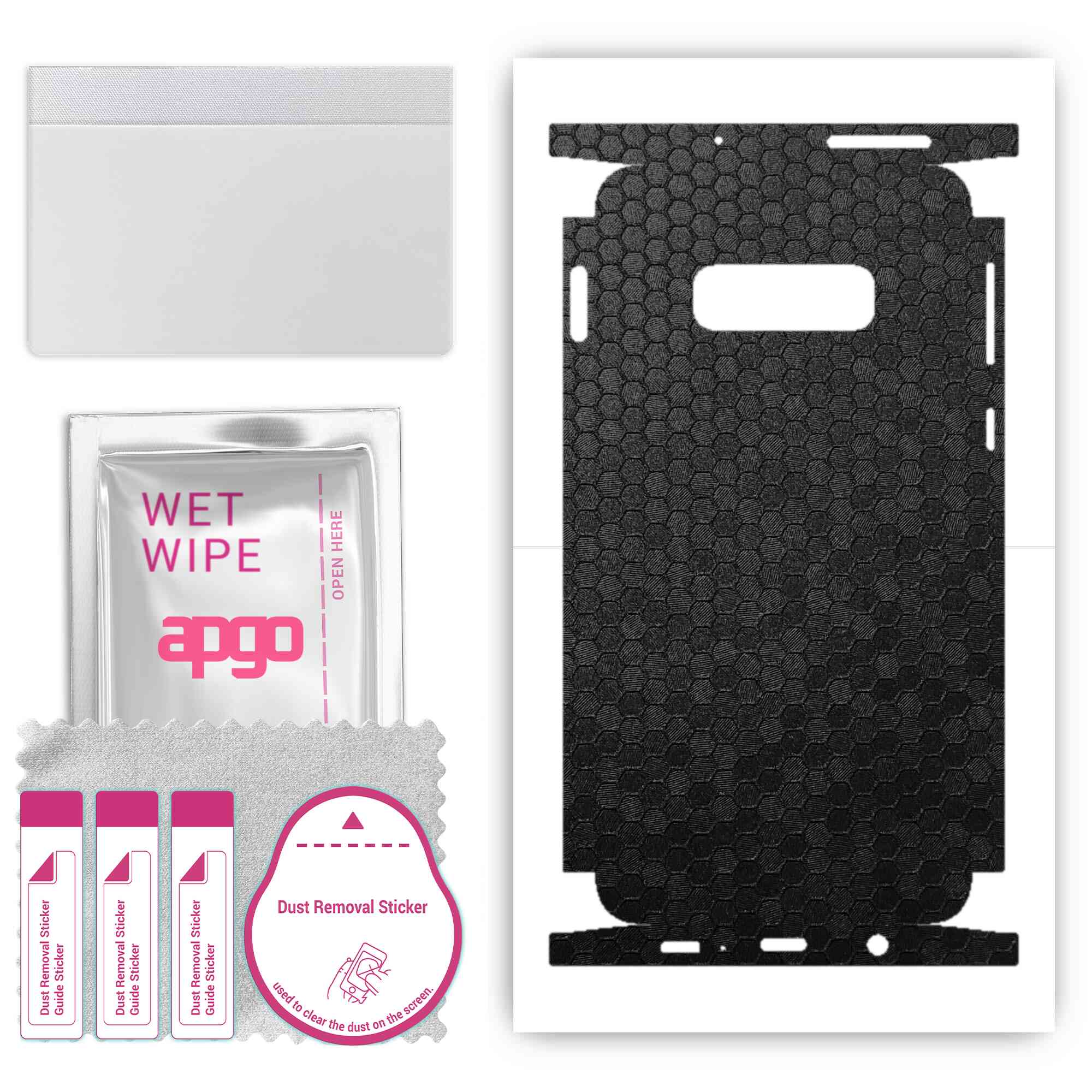 Apgo Protective Skin Sticker for the back+sides compatible with Samsung Galaxy S10e, Full Wrap Film, Foil, Vinyl - Pattern Black Honeycomb
Apgo Protective Skin Sticker for the back+sides compatible with Samsung Galaxy S10e, Full Wrap Film, Foil, Vinyl - Pattern Black Honeycomb