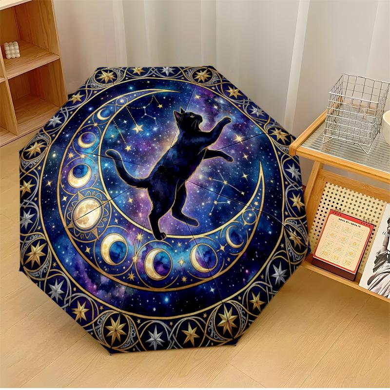Black Cat Moon (1) Printed umbrella windproof folding umbrella portable sun and rain umbrella suitable for gifting
Black Cat Moon (1) Printed umbrella windproof folding umbrella portable sun and rain umbrella suitable for gifting